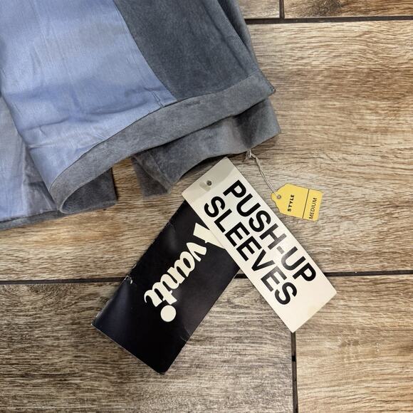 VTG Avanti Gray Genuine Pig Suede Open Jacket Push Sleeves Blazer Size Medium M - Picture 8 of 14